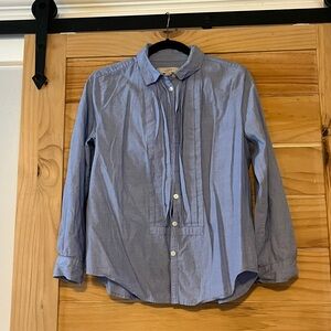 LOFT Women's Blue Button Down Shirt